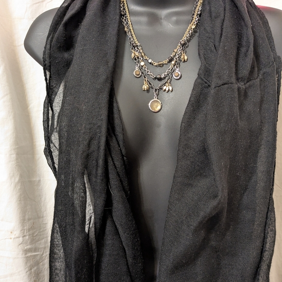 🏷️ LIA SOFIA Statement Necklace 3 Strands/ Separate Or Wear Together - Picture 2 of 6